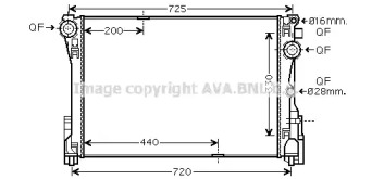 AVA QUALITY COOLING msa2575 -  Радиатор, охлаждение двигателя